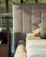 Letto sfoderabile Luiana in ciniglia beige per materasso da 160 x 200 cm