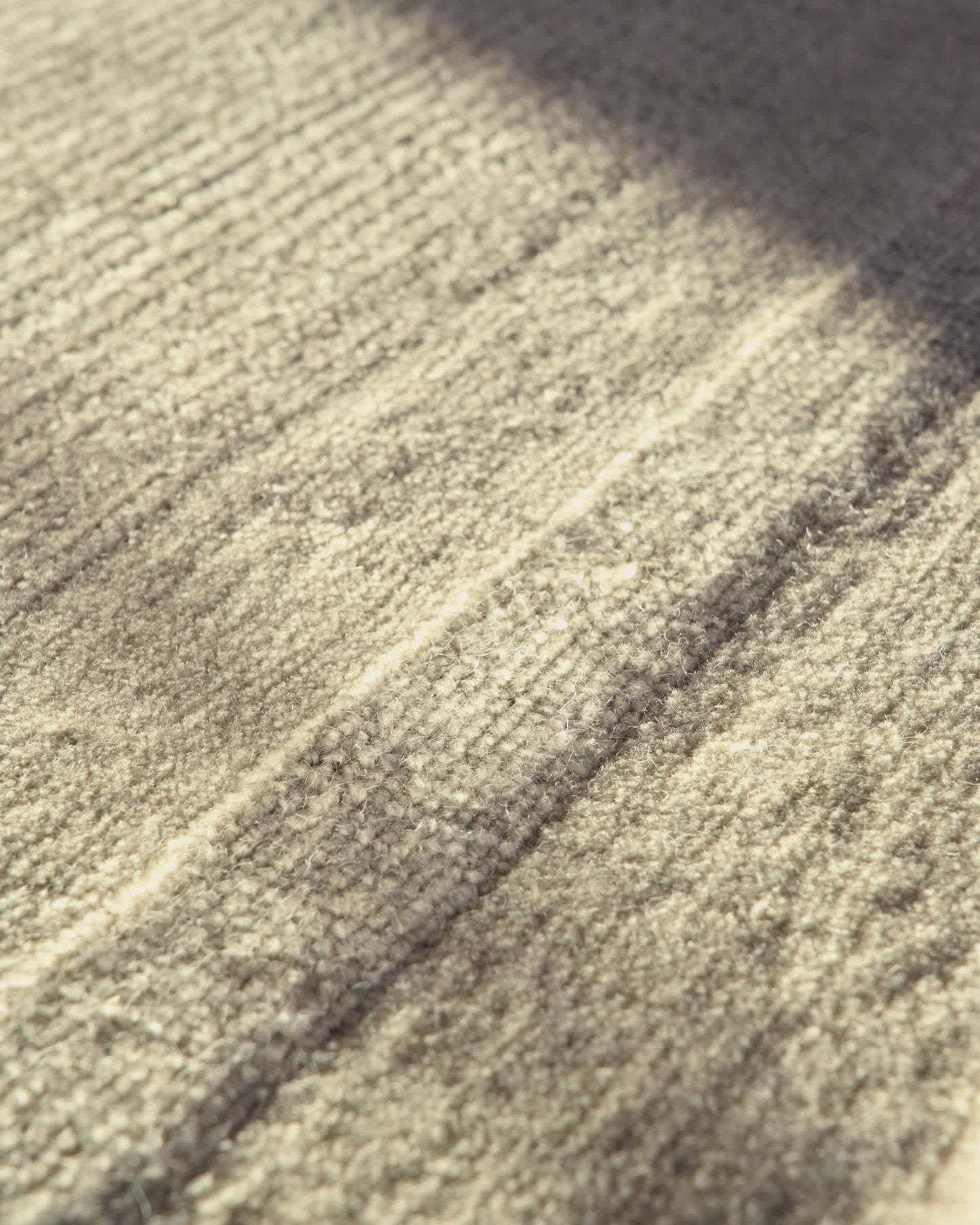 Tappeto Dalena in lana jacquard a righe beige 300 x 200 cm