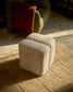 Poggiapiedi Nedilo quadrato in ciniglia beige FSC Mix Credit