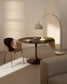 Tavolo rotondo Vedira in vetro e acciaio tortora Ø 120 cm