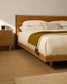 Testiera Norlen in impiallacciato di rovere con finitura naturale e luce LED per letto fino a 160 cm FSC Mix Credit