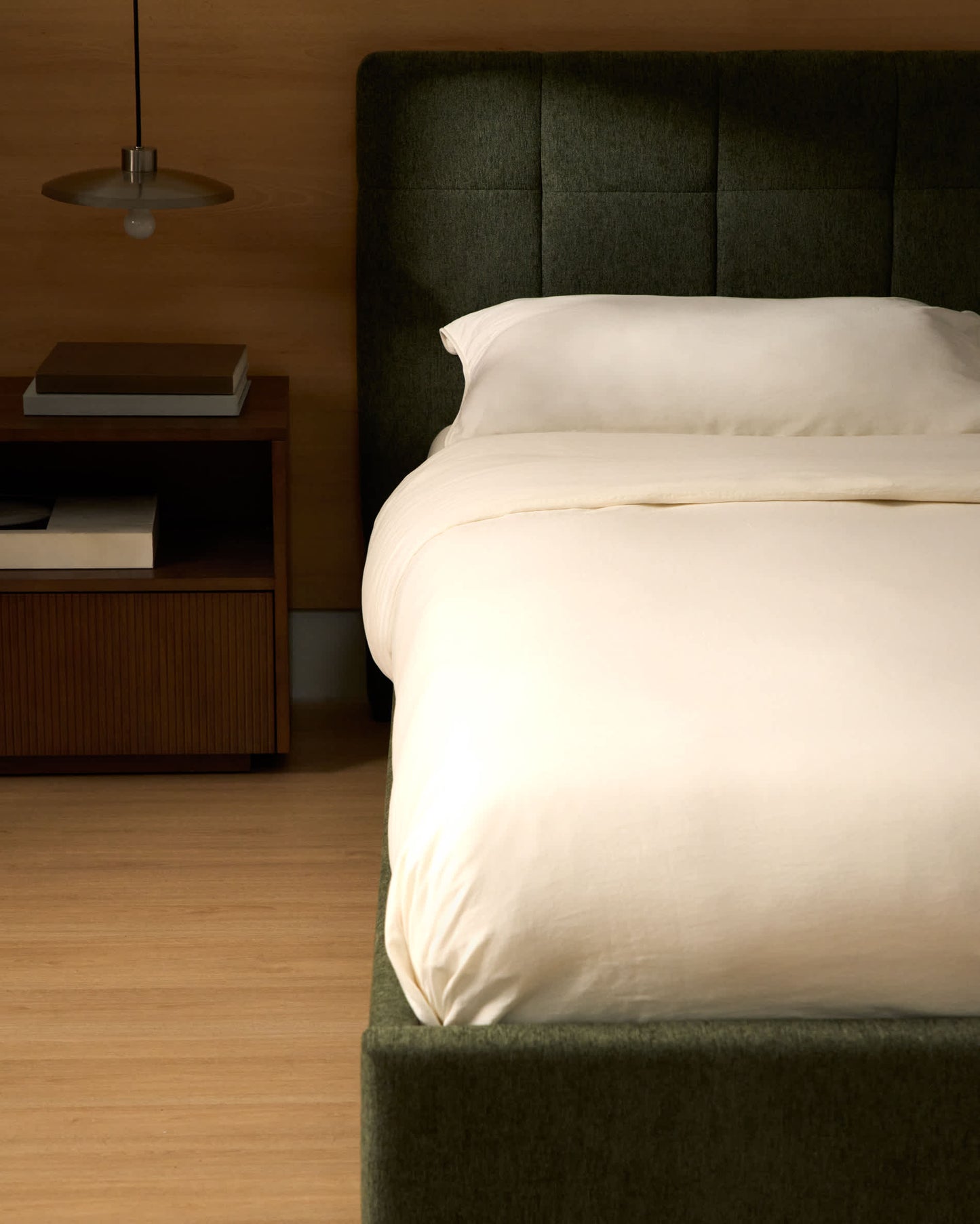 Letto contenitore sollevabile Darnela in ciniglia verde muschio per materasso da 90 x 200 cm