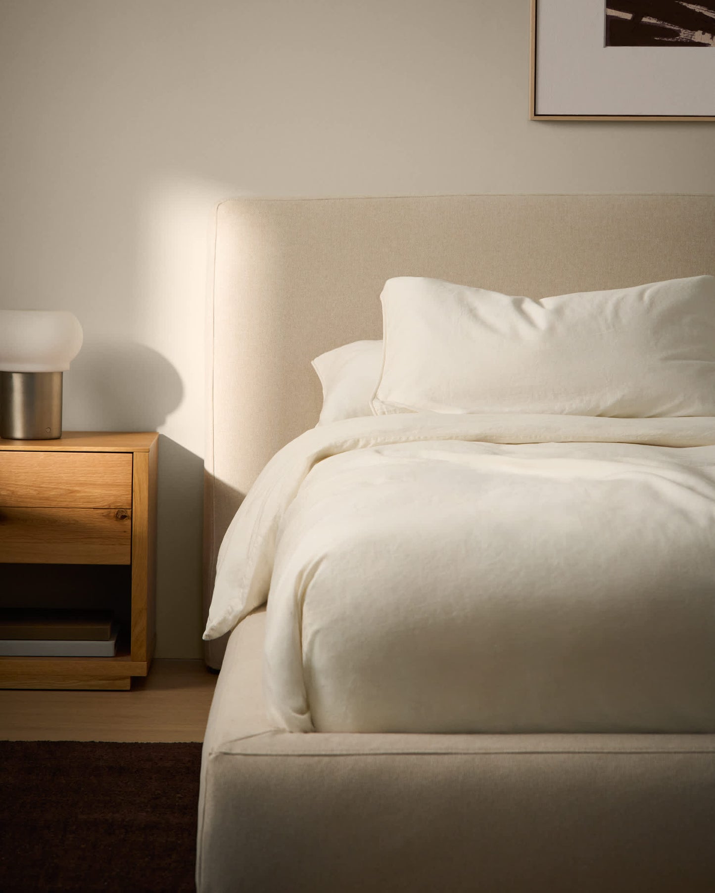 Letto sfoderabile con rete sollevabile Blok écru per materasso da 90 x 200 cm FSC Mix Credit