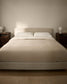 Letto Selven in ciniglia beige per materasso da 180 x 200 cm