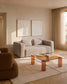 Divano Blok 2 posti in ciniglia beige 210 cm FSC Mix Credit