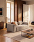 Divano Blok 3 posti in ciniglia beige 240 cm FSC Mix Credit