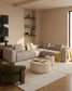 Divano ad angolo Blok 5 posti in ciniglia beige 320 x 290 cm / 290 x 320 cm FSC Mix Credit
