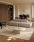 Divano Blok 3 posti in ciniglia beige 290 cm FSC Mix Credit