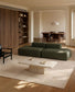 Divano Blok 3 posti in ciniglia verde muschio 290 cm FSC Mix Credit