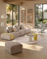 Divano Blok 4 posti in ciniglia beige 380 cm FSC Mix Credit
