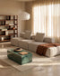 Divano Blok 3 posti con terminale sinistro in ciniglia beige 325 cm FSC Mix Credit