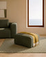 Poggiapiedi Blok in ciniglia verde muschio 90 x 74 cm FSC Mix Credit