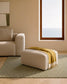 Poggiapiedi Blok in ciniglia beige 90 x 74 cm FSC Mix Credit