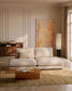 Divano modulare Gala a 3 posti in ciniglia beige FSC Mix Credit 240 cm