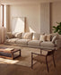Divano Gala 6 posti micro bouclé beige FSC Mix Credit 390 cm