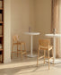 Sgabello Ludara in impiallacciato di rovere 65 cm