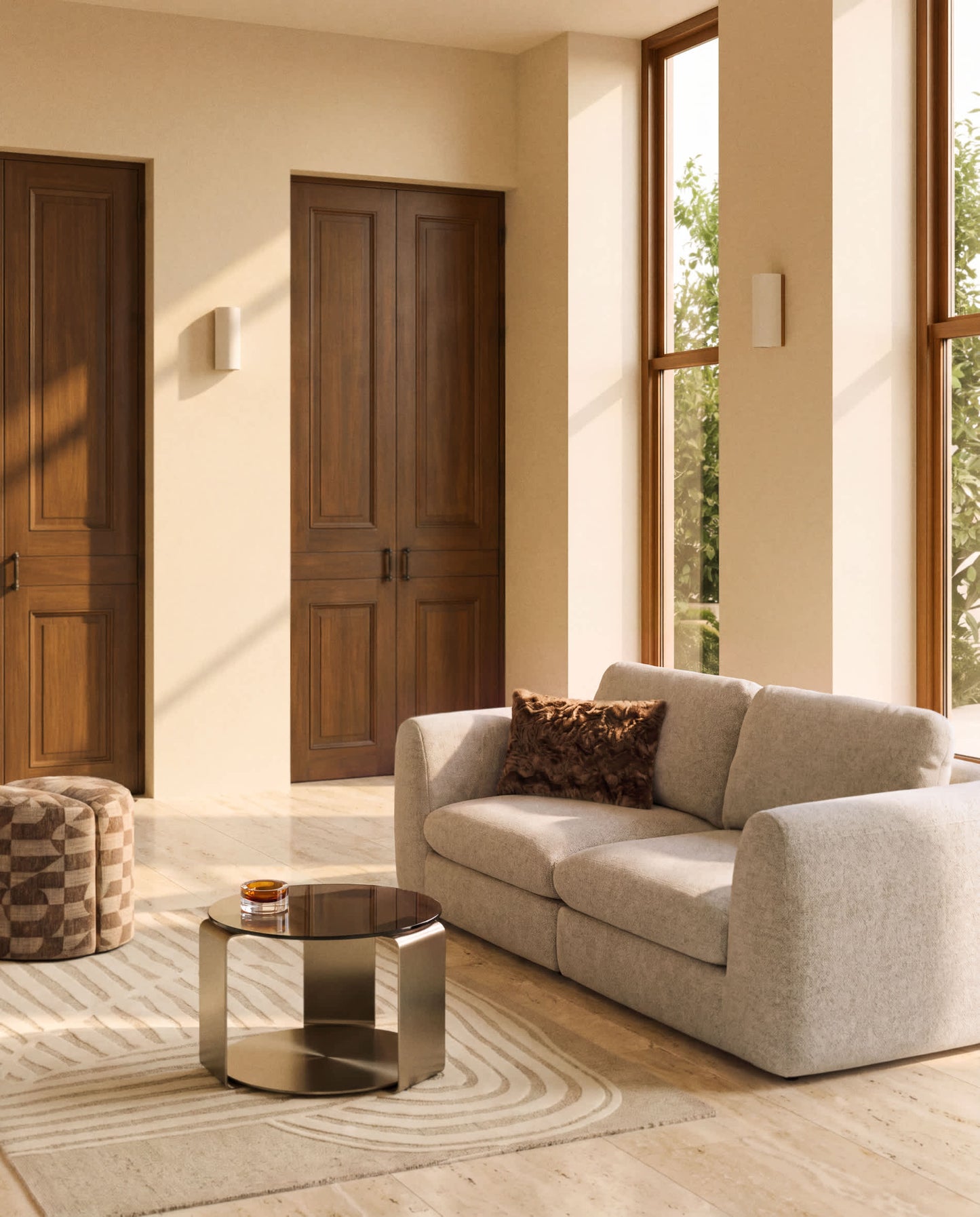 Divano Vera 3 posti beige 230 cm FSC Mix Credit