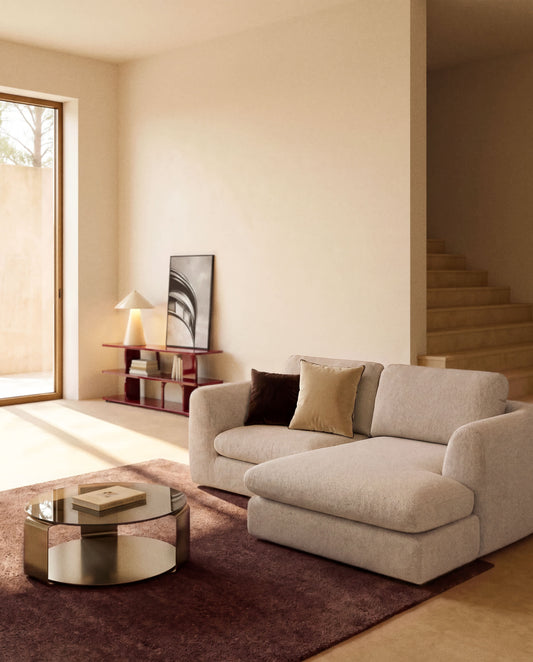 Divano Vera 3 posti con chaise longue destra beige 232 cm FSC Mix Credit