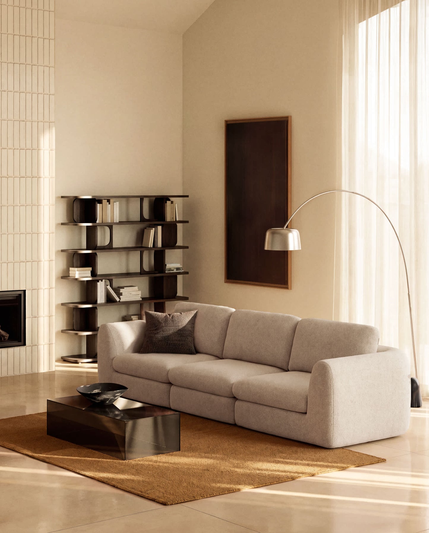 Divano Vera 4 posti beige 320 cm FSC Mix Credit