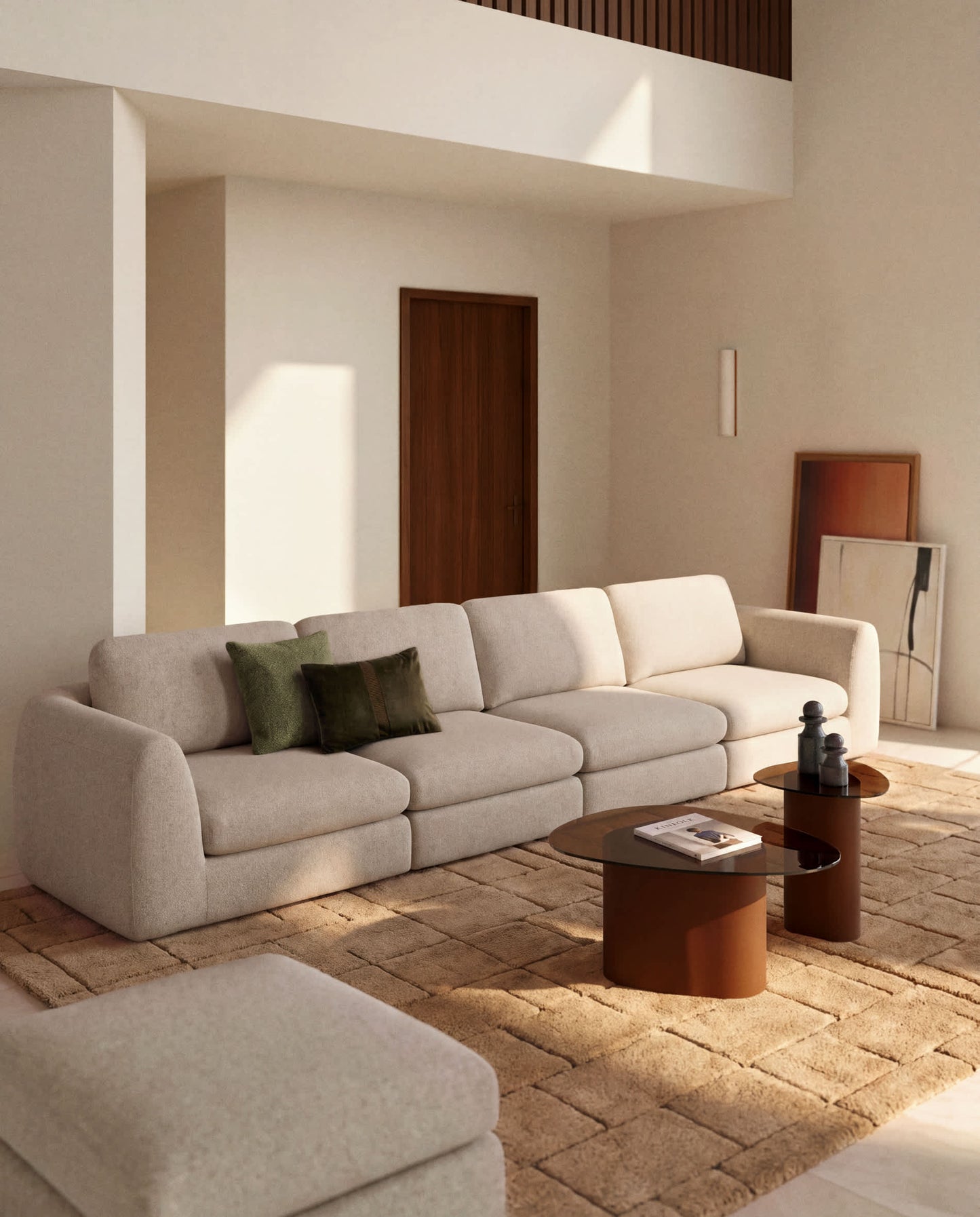 Divano Vera 6 posti beige 410 cm FSC Mix Credit