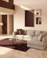 Divano ad angolo Vera 5 posti con elemento terminale sinistro beige 245 X 330 cm FSC Mix Credit