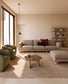 Divano Vera 4 posti marrone chiaro con gambe in legno massiccio di frassino con finitura naturale 320 cm FSC Mix Credit