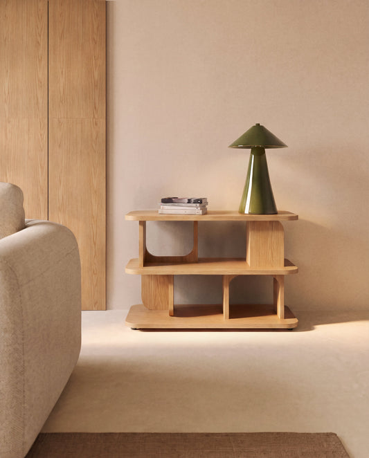 Scaffalatura Aduma in impiallacciatura in rovere con finitura naturale FSC 100% 100 x 65 cm