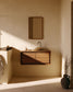 Mobile da bagno Kenta in legno massiccio di teak finitura noce 90 x 45 cm
