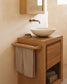 Portasciugamani Vedel in legno massiccio di teak 40 x 15