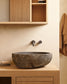 Lavabo da appoggio Tetsu in pietra Ø 40 cm
