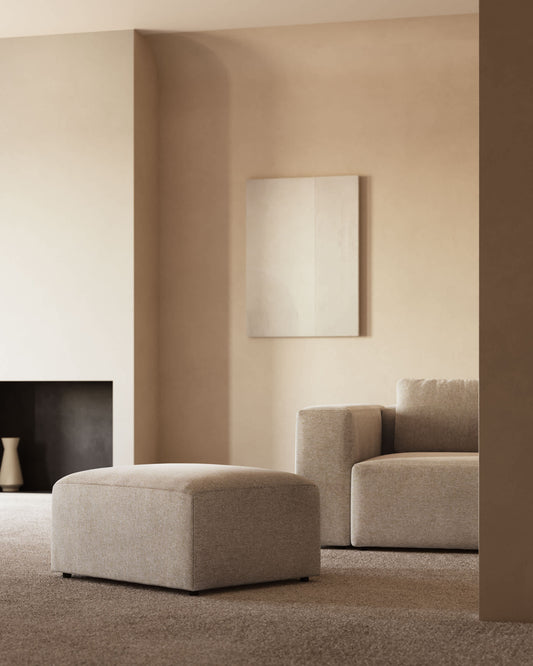 Pouf Blok 90 x 70 cm beige