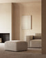 Pouf Blok 90 x 70 cm beige