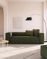 Cuscino Blok in velluto a coste spesso verde 50 x 60 cm