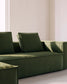 Cuscino Blok in velluto a coste spesso verde 50 x 60 cm