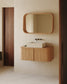 Specchio Salaya in legno compensato di frassino con finitura naturale 90 x 60 cm