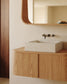 Mobile da bagno Salaya in legno compensato di frassino con finitura naturale 90 x 45 cm