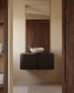 Mobile da bagno Mailen in legno compensato di frassino scuro 90 x 45 cm