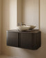 Mobile da bagno Mailen in legno compensato di frassino scuro 90 x 45 cm
