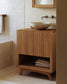 Mobile bagno rettangolare Kuveni in legno massiccio di teak 70 x 50 cm