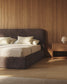 Letto sfoderabile Martina in montone sintetico marrone per materasso da 160 x 200 cm FSC Mix Credit