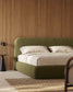 Letto sfoderabile Martina in montone sintetico verde scuro per materasso da 180 x 200 cm FSC Mix Credit