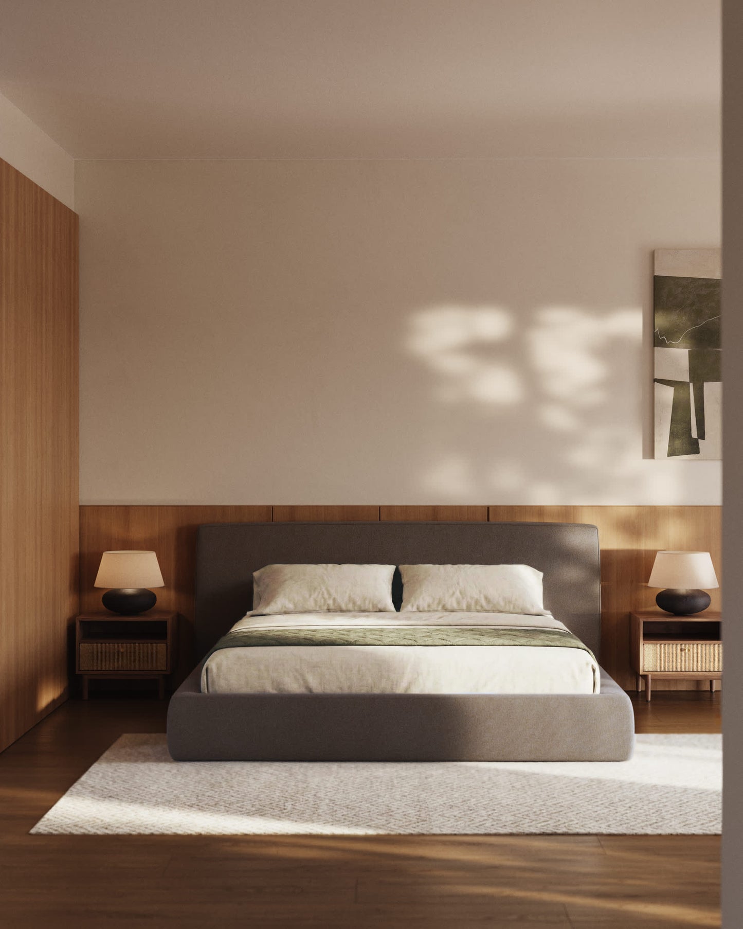 Letto sfoderabile Blok marrone per materasso da 180 x 200 cm FSC Mix Credit