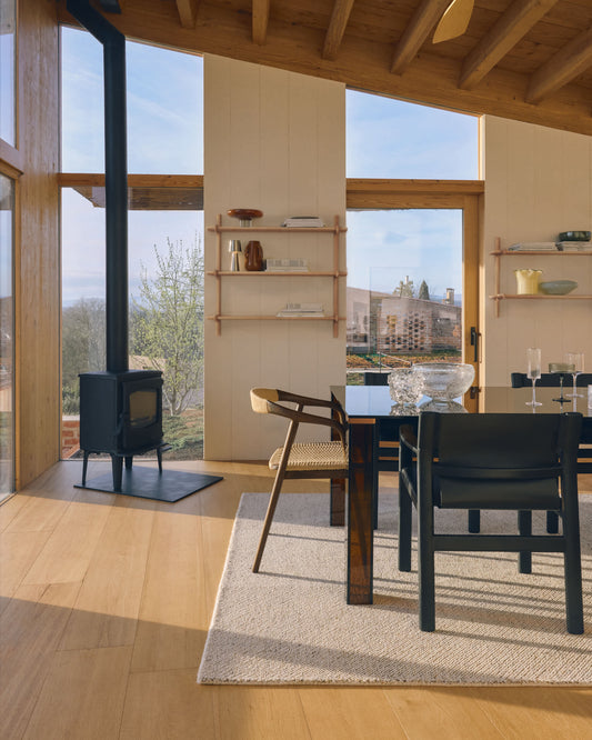 Scaffalatura modulare Sitra 3 mensole legno massiccio di rovere naturale 90 cm