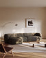 Divano modulare Martina 4 posti in ciniglia con chaise longue sinistra verde 377 cm
