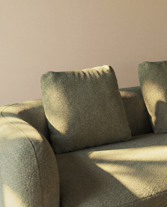 Cuscino Martina in ciniglia verde 60 x 52 cm