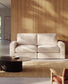Divano modulare Alea 3 posti sfoderabile in ciniglia beige 220 cm