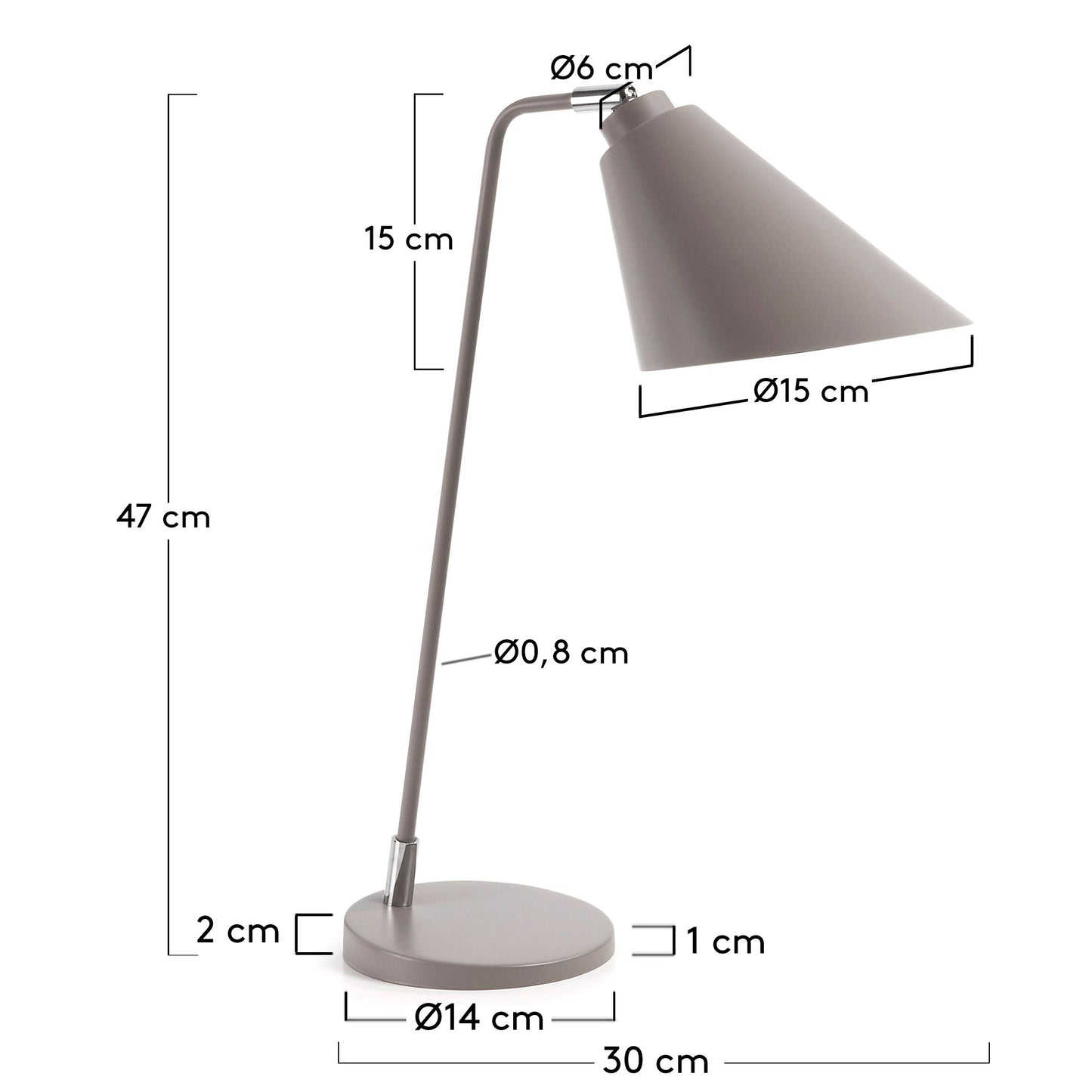 Lampada da tavolo Tipir grigio