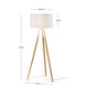 Lampada da terra Iguazu, bianco e legno
