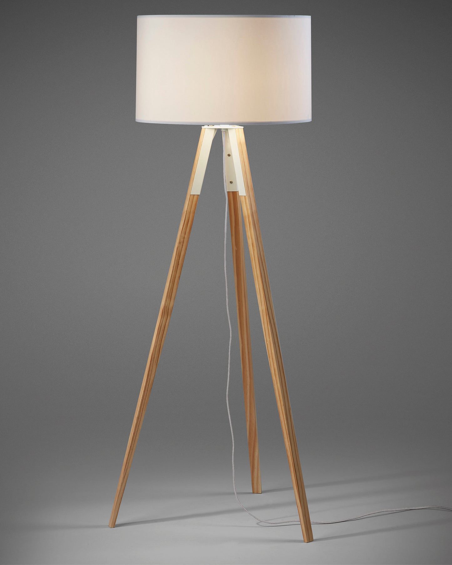 Lampada da terra Iguazu, bianco e legno