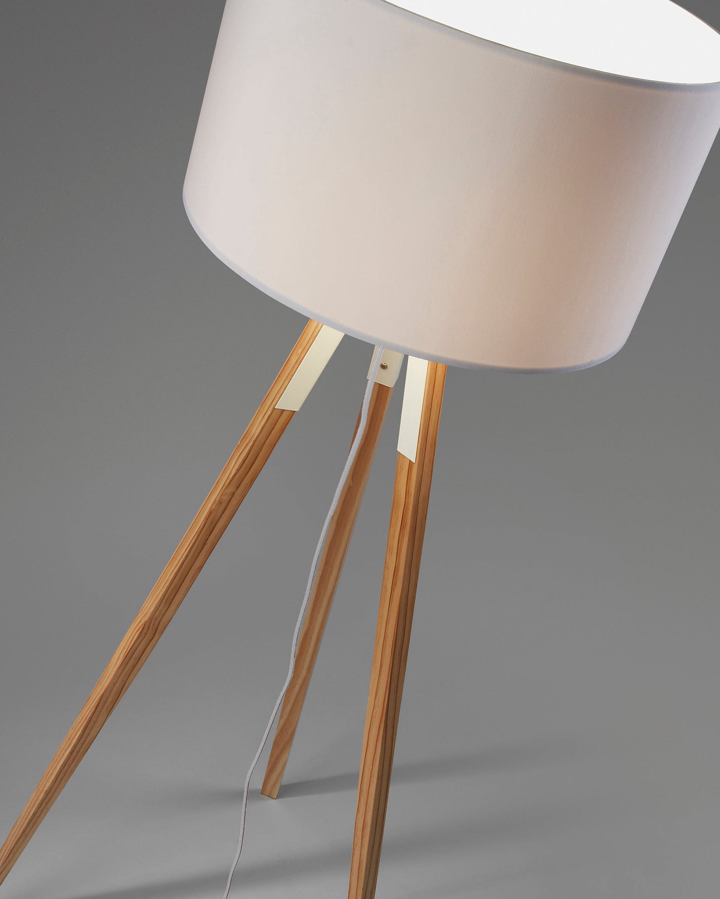 Lampada da terra Iguazu, bianco e legno